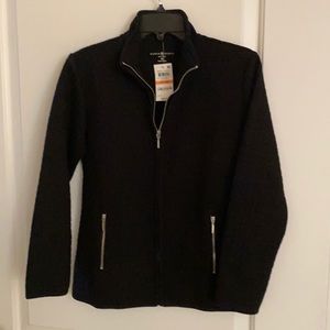 Karen Scott Fleece Quilted Jacket Petite Small NWT